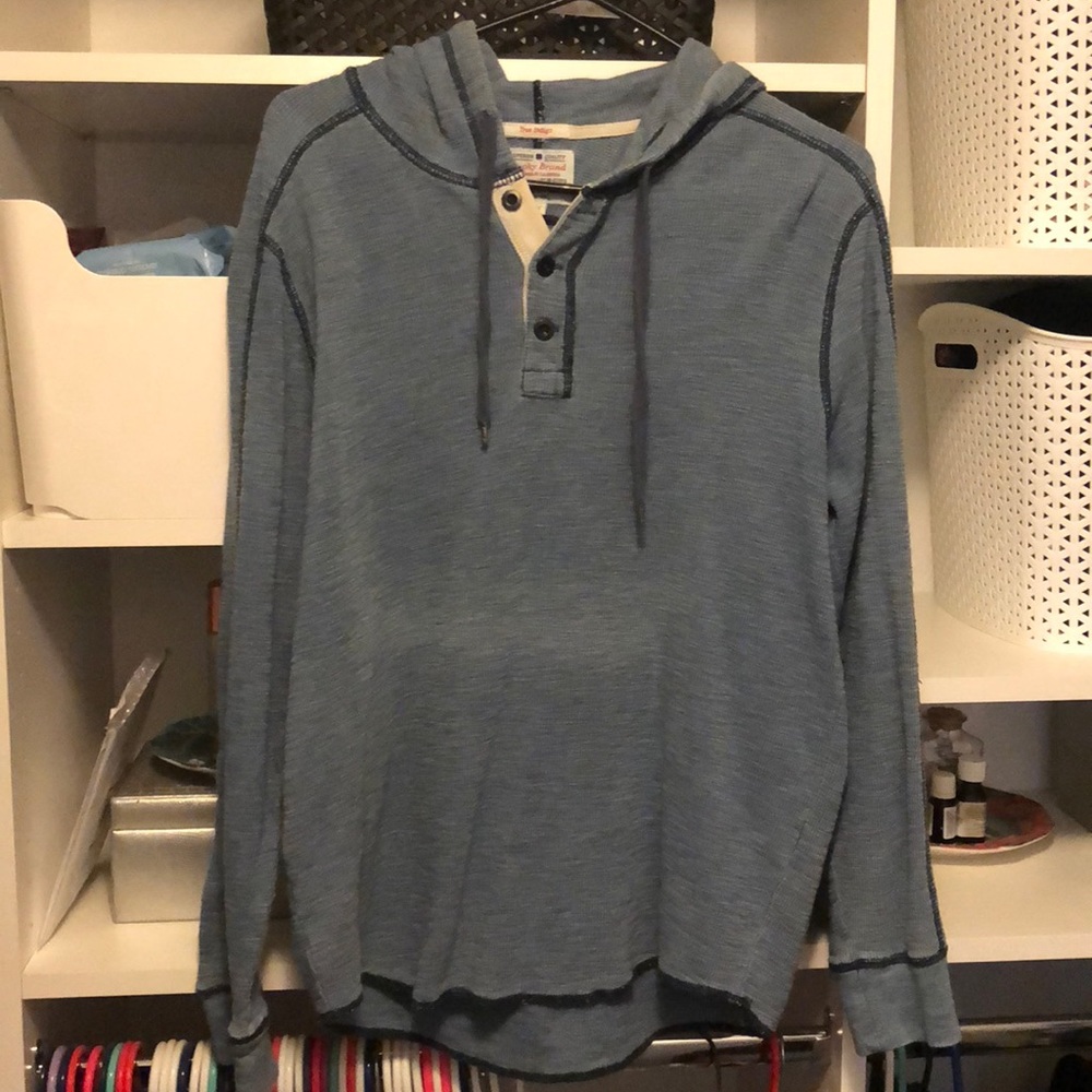 Lucky mans hooded indigo thermal size L